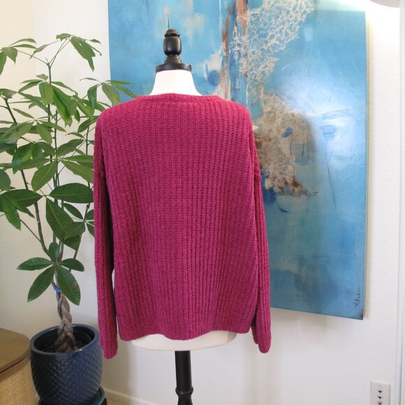EXPRESS Hot Pink Chenille Sweater - Picture 5 of 8